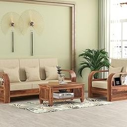 PRIJAMAYA FURNITURE Solid Sheesham Wood 4 Seater Sofa Set for Living Room Furniture | Home & Office Furniture | 3+1 Seater Sofa Sets for Home, Sheesham Wood (Natural Honey Finish, Sofa Set)-image-61