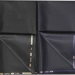 Men's Executive Trouser Fabric Combo Set ( Pack of 2 Pant Piece ) ( Black & Blue )-picture-2