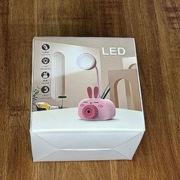 Pravya Ventures Camera Plastic USB Chargeable Led Light Table Night Lamp for Kids Bedroom with Pencil Sharpener & Pen Holder Stand for Girls & Boys Multicolour-picture-2
