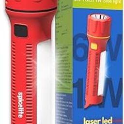 Thunderbolt Rechargeable 6W LED Torch with Powerful Beam & 2W Emergency Side Light – Multipurpose Flashlight for Home, Camping & Power Outages-5
