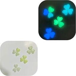 Glow in The Dark Heart-Shape Multicolour Pebbles 55gm (6 Pieces)-image-31