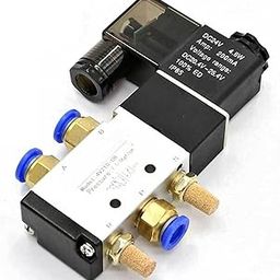 SOLTAIREJACO Single Solenoid Valve 1/4"|5 Port 2 Position Single Valve|24V Dc Coil Solenoid Valve|Working Pressure 10 Kgf/Cm| Aluminum-image-72
