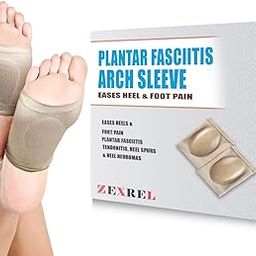 ZEXREL® Flat Foot Arch Support for Men & Women | Medial Arch Support for Flat Feet Correction Sleeve with Cushion | Plantar Fasciitis Leg Foot Pain Relief Product | Free Size | For Orthopaedic Shoes Slippers Foot Arch Socks (Flat Foot)-image-48
