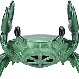 2 in 1 Creative Mobile Phone Stand+Bluetooth Speaker, Crab Shape Bracket 360 Degree Surround Speaker Creative Desktop Decoration (Green)-image-35
