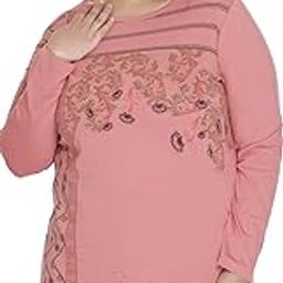 Women Printed Full Sleeve Cotton Tshirt with Side Slits & Pocket | Small - 7XL Size-image-75