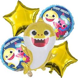 AMFIN® Shark Theme Birthday Decorations/Shark Theme Bday Decoration/Sea Animal Theme Birthday/Water Animal Theme - Pack of 5-22