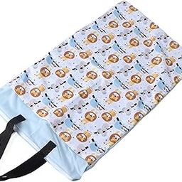 Big Diaper Bag, Oversized Large Capacity Diaper Waterproof Storage Bag Printing Easy to Clean for Travel for Outdoor(ES068-EF407)-image-53