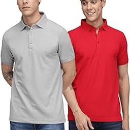 Men's Cotton Blend Polo T-Shirts Combo – Pack of 2 Stylish Half Sleeve Casual Tees with Collar-image-8