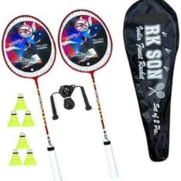 Badminton Rackets Set of 2 for Kids & Adults with 6 Piece Shuttles Stainless-Steel Badminton Racquet Shuttlecock Combo Kit with Cover Bag & Skipping Rope-14