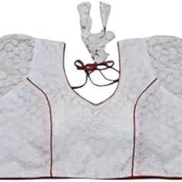 Cotton Readymade Saree Blouse for Women | Back Dori Tie-Up Design | Embroidered Elbow Sleeve Blouse for Saree & Lehenga | (Free Size Upto-30-34)-image-54
