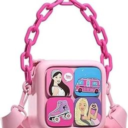 Kids Barbie Blush Luxury Sling Bag | Cute Barbie Design Shoulder & Hand Bag for Girls | Stylish & Durable | Perfect Hand Bag for Barbie Fans-picture-26