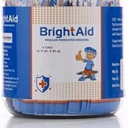 Brightaid Regular Band Aid Strips 100 for Kids & Adults First Aid Bandage | All One Size | Breathable Protection for Cuts and Wounds-picture-2