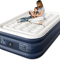 CHERIMOR Air Mattress, 18 inch High Thicken Durable Full Size Inflatable Mattress with Built in Pump, Quickly Inflatable, Portable Blow up Mattress for Camping, Guests & Home, Air Bed with Carry Bag-picture-13