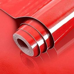 KRIZONE Peel and Stick Red Glossy Vinyl Wrap ? Waterproof Self-Adhesive Contact Paper for Car, Bike, Bullet, Kitchen, Bedroom, Living Room, Bathroom (12X40 INCH)-image-11