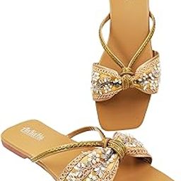 flats for women stylish latest model multicolor peach beige fashion casual daily use ladies footwear sandals chappal-image-16