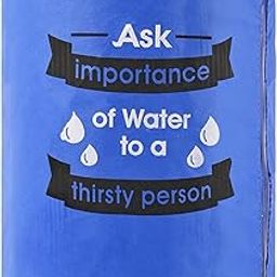 Kuber Industries Water Camper Cover | 20 Ltr-Water Level Indication Camper Cover | Round Dust & Spill Protector Dispenser Bottle Cover | Printed-Blue-32