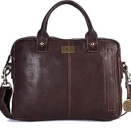 Cognac Portfolio Bag-image-4