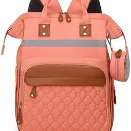Winnies Diaper Bag for New Born Baby Maternity Bags for Mother with Multi Compartments & Insulated Bottle Pockets (Orange)-image-80