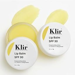 KLIR Mango Butter SPF 30 Lip Balm with 1% Vitamin C, Jojoba & Almond Oil – Moisturizing & Hydrating Lip Care for Sun Protection – Pack of 2(8g each)-image-57