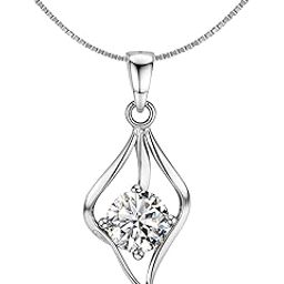 Stylish Dew Drop Pendant Necklace | 92.5 Sterling Silver & Stunning Shimmering Shine | Lovely Gift For Women & Girls-image-25