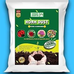 Shining Earth Premium Horn Dust | 1kg pack- 100% Natural Organic Fertilizer for Plants | Enreached Micro nutrients for All plants | Improves Plant Health, Water Retention & Soil Quality-image-57