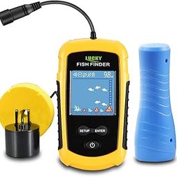 LUCKYLAKER Ice Portable Fishing Fish Finder Wired Handheld Fishing Finders Kayak Sonar Sensor Fish Finder Transducer Depth Finder LCD Monitor for Boat Canoe-image-76