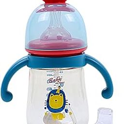 THE LITTLE BUNNY HOP IN STYLE 2in1 Baby Sipper with Handle - 240 ml | Interchangeable Soft Silicone Nipple & Spout | Anti Spill Feeding Bottle for Newborns, Toddlers & Kids | BPA Free Sippy Cup (Red)-3