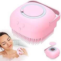Body Scrubber with Soap Dispenser Brush, Silicone Exfoliating Brushes, Soft Body Exfoliator, Bath Loofah for Babies, Kids, Women, Men and Pets (Multicolor)-image-20