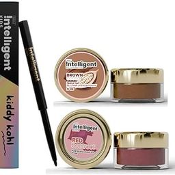 Tuco Intelligent Kids Makeup Combo Pack, Red Beetroot & Brown Cocoa Nourishment Lip Tint (10gm each) & Kajal for Kids (1, No)-image-47