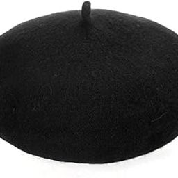 GenNxt Trends Men's Cool Mix Wool Black Golden Star Military Special Force Army French Artist Hat Cap Beret (Black, Free Size)-picture-18