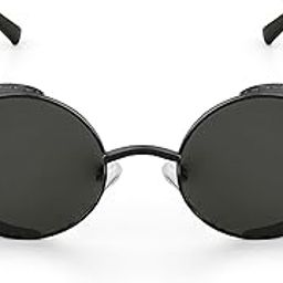 Joker and Witch Axis Steampunk Round Sunglasses With Black Frame And Black Lenses-image-8
