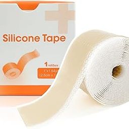 Silicone Scar Sheets (1" x 60"Roll), Soft Silicone Scar Tape for Scars Removal, Reusable Easy-Tear Silicone Tape Painless Scar Removal for Surgery, C-section, Burn, Acne, Keloid, Thyroid (OPP BAG PACK)-image-6