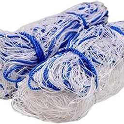 Football net M 380 Foot Ball Goal net .1 mm 24 feet x 8 feet x 6 feet (Blue, White) Hand Made-picture-15