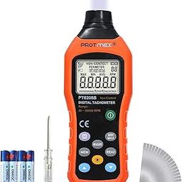 MS6208B Non-Contact Digital Tachometer, Laser Photo 50-99,999 RPM High Precision Tester with Max/Min/AVG Backlight Data Hold Functions-1