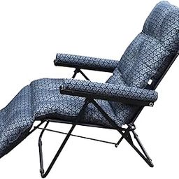 Multi Function Adjustable Recliner Folding Easy Chair For Home Relax (Black Checked), Alloy Steel, (46 X 57 X 110Cm)-image-3