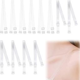 RClear Bra Straps, 2 Pairs Invisible Bra Straps Non-slip Transparent Bra Straps 12 MM Thin TPU Straps Dance Bra Clear Straps Adjustable Clear Shoulder Straps Replacement for Women-image-26