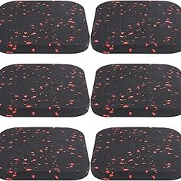 3NH® Treadmill Mat, Rubber Ground Mat Non‑Slip Elastic Wear‑Resistant with Treadmill Mat for Exercise for Sportsman(Black red)-21