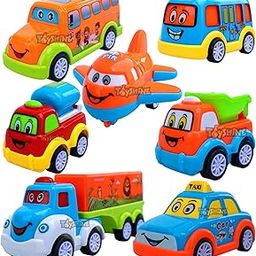 Toyshine Plastic Friction Powered Automobile Car Transportation Vehicle for Kids (Multicolour) - Pack of 7-image-7