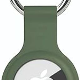 MICFLIP airtag Silicone Case - Protective Cover for airtag Locator Tracker - Anti-Lost Keychain Protection - Durable Silicone Shield - Secure Fit, Easy Attachment Sleek Green Design-19
