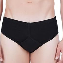 Wemyc Adult Male Incontinence Underwear-Brief Style-Bladder Control Briefs Washable And Reusable Urinary Brief For Men Cotton With Front Absorption Area(S)-image-65