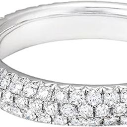 925 Sterling Silver 3-Row Moissanite Full Eternity Band | 18k Gold Plated Luxury Jewelry for Women in Gold, Silver, and Rose Gold-image-92