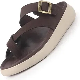 fausto Men Toe Ring Criss Cross Buckle Strap Side Stitched Waterproof Summer Slip On Sandals|Comfort Sole|Lightweight Slippers for Rainy Monsoon Season-picture-44