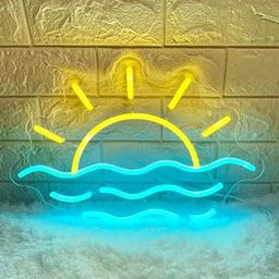SG PRINT Sunrise Neon Sign LED Light Sign for Wall Decor Sign Beach Home Decor forTeen Girls Bedroom Game Room Decor Ocean Sun Night Light Wedding-image-24