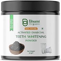 Bhumi Organic Coconut Charcoal Teeth Whitening Powder (50 gm) - Enamel Safe, Stain Remover | Turmeric, Clove, carom Seed,Rock Salt | Fluoride Free-image-10