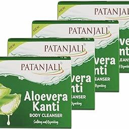 Patanjali Aloe Vera Kanti Body Cleanser Soap for Men and Women(150g, Pack of 4), Nourishing & Moisturizing, Natural Aloe Vera Soap for Soft Skin-10
