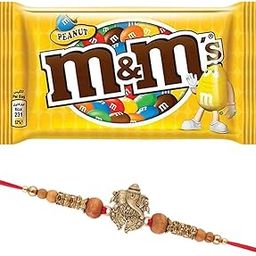 M & M Peanut with Beautiful Ganesha Rakhi | Raksha Bandhan Gift for Brother | Rakhi Gift Hamper-image-127