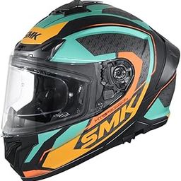 SMK Typhoon RD1 ISI ECE & DOT Certified Full Face Dual Visor Helmet for Men and Women with Pinlock Fitted Clear Visor and Inner Sun Visor ( MATT Black - MA287 - L )-26