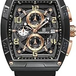 naviforce NF8052 Luminous Hollow Dial Barrel-Shaped Silicon Strap Sports Watch-picture-20