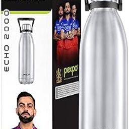 Pexpo Echo Pro| ISI Certified |2000ml-Silver Water Bottle for Office| Vacuum Insulated Flask with Handle | Thermosteel Bottle | Home | Office | Kitchen | RCB Edition-12
