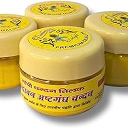 RUDRAKI Herbal Pure Original Yellow/Peela Gopi Chandan Tika/Tilak Paste, Idol Pooja, Tilak, Hawan, Yoga & Meditation, Cooling, Tilak, Kesar, Kapoor - Pack of 4 (Yellow Chandan)-image-13